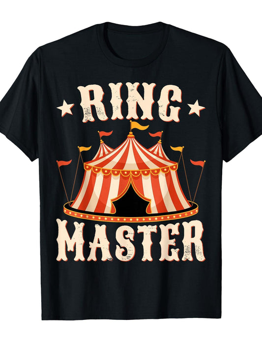 Ring Master - Carnival Circus Lover Ringmaster Circus Party T-Shirt Carnival 180gsm Cotton Round Neck Short Sleeve Men Casual T-Shirt