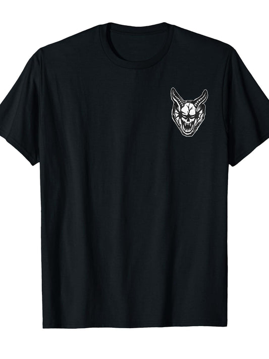 Stranger Things Hellfire Club Demon Head Pocket T-Shirt Hellfire Club 180gsm Cotton Round Neck Short Sleeve Men Casual T-Shirt