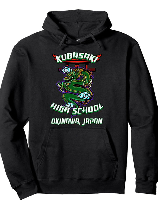 Kubasaki High School, Okinawa, Japan Pullover Hoodie Anchor Black 250gsm Cotton Long Sleeve Men Casual Hoodie